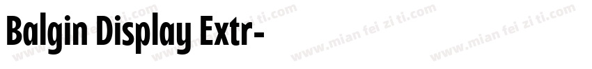 Balgin Display Extr字体转换